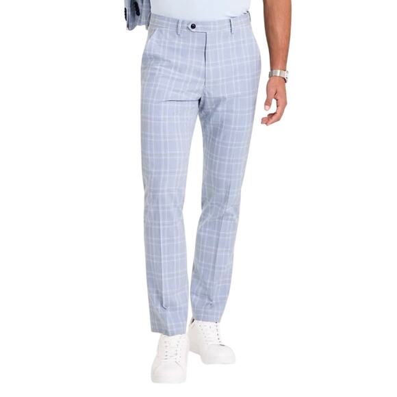 Alfani Other - NWT Alfani Slim-Fit Plaid Suit Pants, Light Blue, Men's 33W x 32L